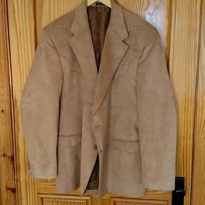 Men's XL faux suede western dinner jacket